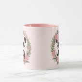 Schattig Baby Panda Beer met bloemen Mok (Midden)