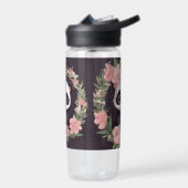 Schattig Baby Panda Beer met bloemen Waterfles (Links)