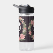 Schattig Baby Panda Beer met bloemen Waterfles (Rechts)