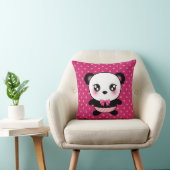 Schattig Baby panda Beer roze polka dots patroon Kussen (Stoel)