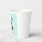 Schattig Baby Panda Blue Baby shower Papieren Bekers (Links)