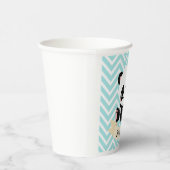 Schattig Baby Panda Blue Baby shower Papieren Bekers (Rechts)