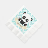 Schattig Baby Panda Blue Baby shower Servet (Hoek)