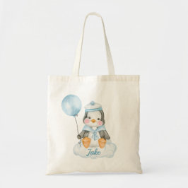 Schattig Baby Penguin Blauw Tote Bag