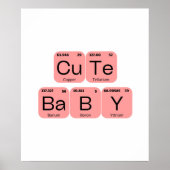  Schattig Baby Periodiek Systeem Element Poster (Voorkant)