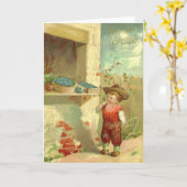 Schattig Baby peuterraam vergeet-me-niet Kaart (Gele Bloem)