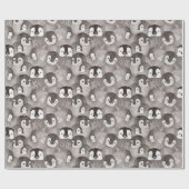 Schattig Baby Pinguïns Patroon Kinder Cadeaupapier (Vlak)