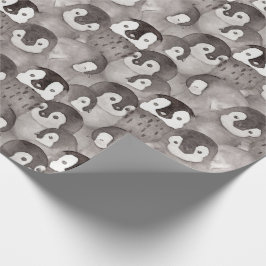 Schattig Baby Pinguïns Patroon Kinder Cadeaupapier