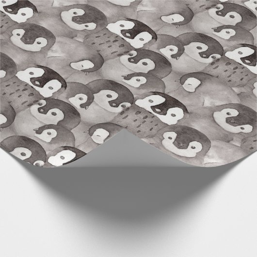 Schattig Baby Pinguïns Patroon Kinder Cadeaupapier (Hoek)