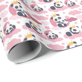 schattig baby Princess panda-beer Cadeaupapier