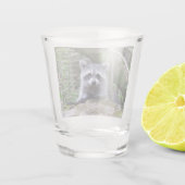 Schattig Baby Raccoon Shot glas (Achterkant)