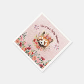 Schattig Baby Red Panda Beer Baby shower Servet (Hoek)