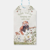 Schattig Baby Red Panda Beer Cadeaulabel (Achterkant)