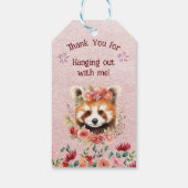 Schattig Baby Red Panda Beer Gift Label Cadeaulabel (Achterkant)