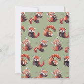 Schattig Baby Red Panda Beer Verjaardagsfeestje Kaart (Achterkant)