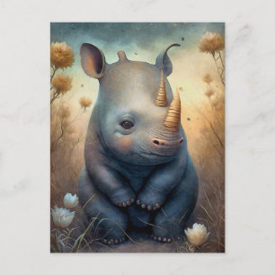 Schattig Baby Rhino Briefkaart