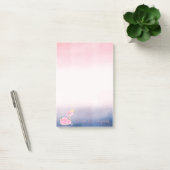 Schattig Baby Roze Flamingo Floral Post-it® Notes (Kantoor)