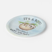 Schattig Baby shower 7-inch Bord met sleuf (Gekanteld)