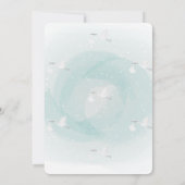 Schattig Baby shower Blauwe bloemen van de Brieven Kaart (Achterkant)