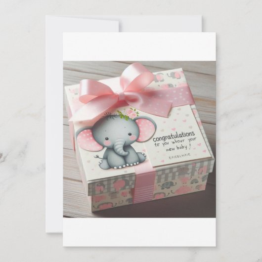 "Schattig Baby shower Cadeau Set - Pasgeboren Esse Kaart (Voorkant)