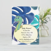 Schattig Baby shower Dinosaur Aankondiging (Staand voorkant)