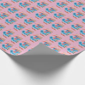 Schattig  Baby shower eend meisje Cadeaupapier (Hoek)