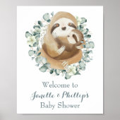 Schattig Baby shower Eucalyptus Griekenland Poster (Voorkant)