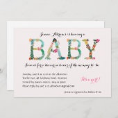 Schattig baby shower kaart (Voorkant / Achterkant)