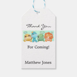 Schattig Baby shower Kleine Dinosaur Hartelijk dan Cadeaulabel