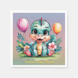 Schattig Baby shower Little Dinosaur Servet