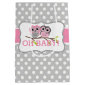 Schattig Baby shower Medium Cadeauzakje (Achterkant)