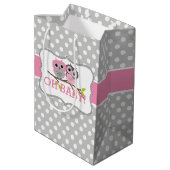 Schattig Baby shower Medium Cadeauzakje (Achterkant Gekanteld)