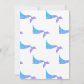 Schattig Baby shower Mermaid Tail Kaart (Achterkant)