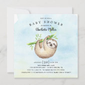 Schattig Baby shower met sleuf Kaart (Voorkant)