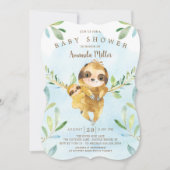 Schattig Baby shower met sleuf Kaart (Voorkant)