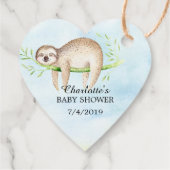 Schattig Baby shower met sleuf voor cadeau Label (Achterkant)
