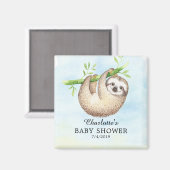 Schattig Baby shower met sleuf voor magneet (Voorkant / Achterkant)
