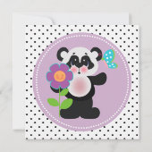 Schattig Baby shower of Verjaardag Custom Panda Be Kaart (Achterkant)