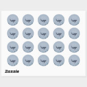 Schattig Baby shower onder het Zee Ronde Sticker (Vel)
