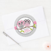 Schattig Baby shower Ronde Sticker (Envelop)
