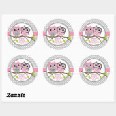 Schattig Baby shower Ronde Sticker (Vel)