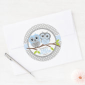 Schattig Baby shower Ronde Sticker (Envelop)