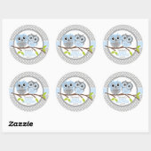 Schattig Baby shower Ronde Sticker (Vel)
