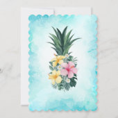 Schattig Baby shower van ananas Tropische Bloemen Kaart (Achterkant)