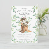 Schattig Baby shower van Baby en mam Kaart (Staand voorkant)