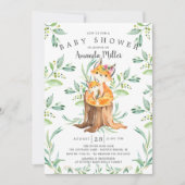Schattig Baby shower van Baby Fox en mam Kaart (Voorkant)