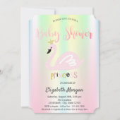 Schattig Baby shower van de Iridescent van de Zwan Kaart (Voorkant)