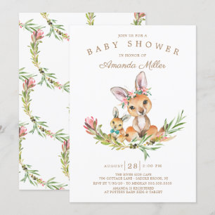 Schattig Baby shower van Kangaroo Mam & Baby Boys Kaart