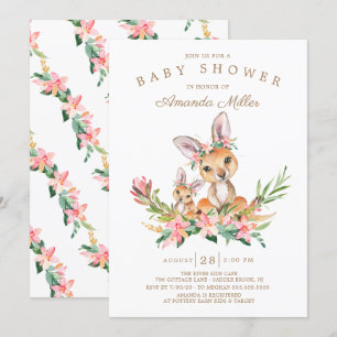Schattig Baby shower van Kangaroo Mam & Baby Girls Kaart