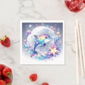 Schattig Baby shower van pasteldolfijnen Servet (Insitu)